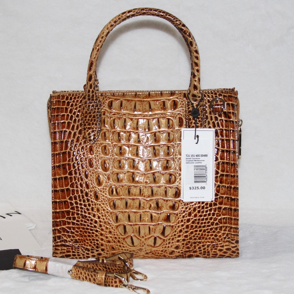 BRAHMIN Small Caroline Satchel Leather Purse NWT - Picture 2 of 5